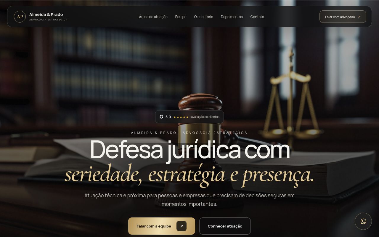 Prévia do modelo Advocacia Premium