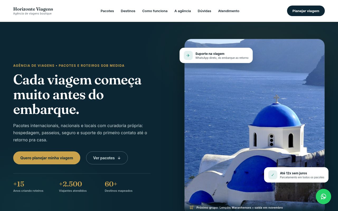 Prévia do modelo Agência de Viagens Premium