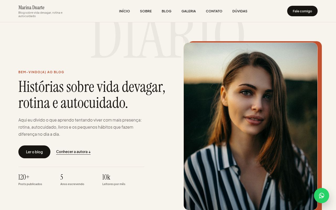 Prévia do modelo Blog Pessoal Premium