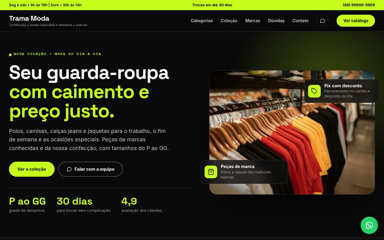 Prévia do modelo Confecções & Moda (Catálogo)