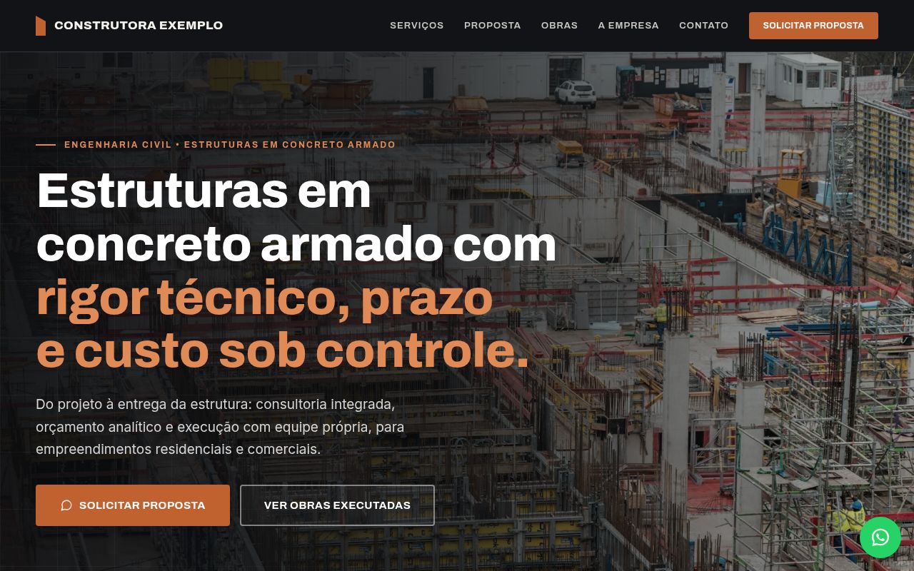 Prévia do modelo Construtora & Engenharia Civil