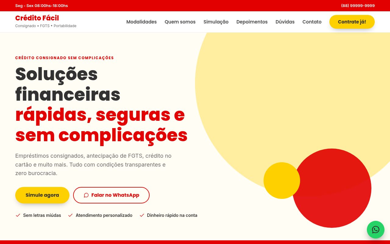 Prévia do modelo Crédito & Consignado