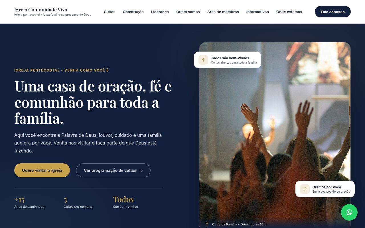 Prévia do modelo Igreja • Comunidade
