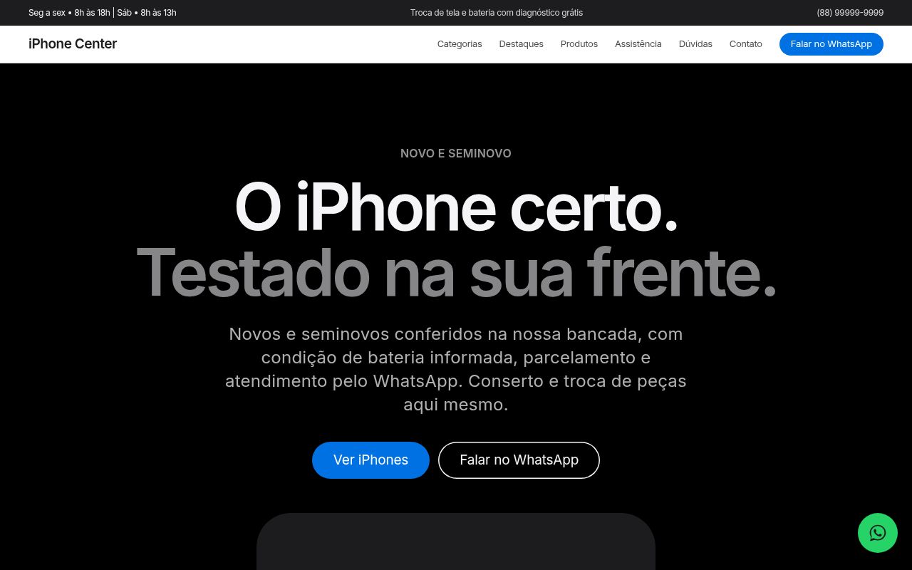 Prévia do modelo iPhone & Apple