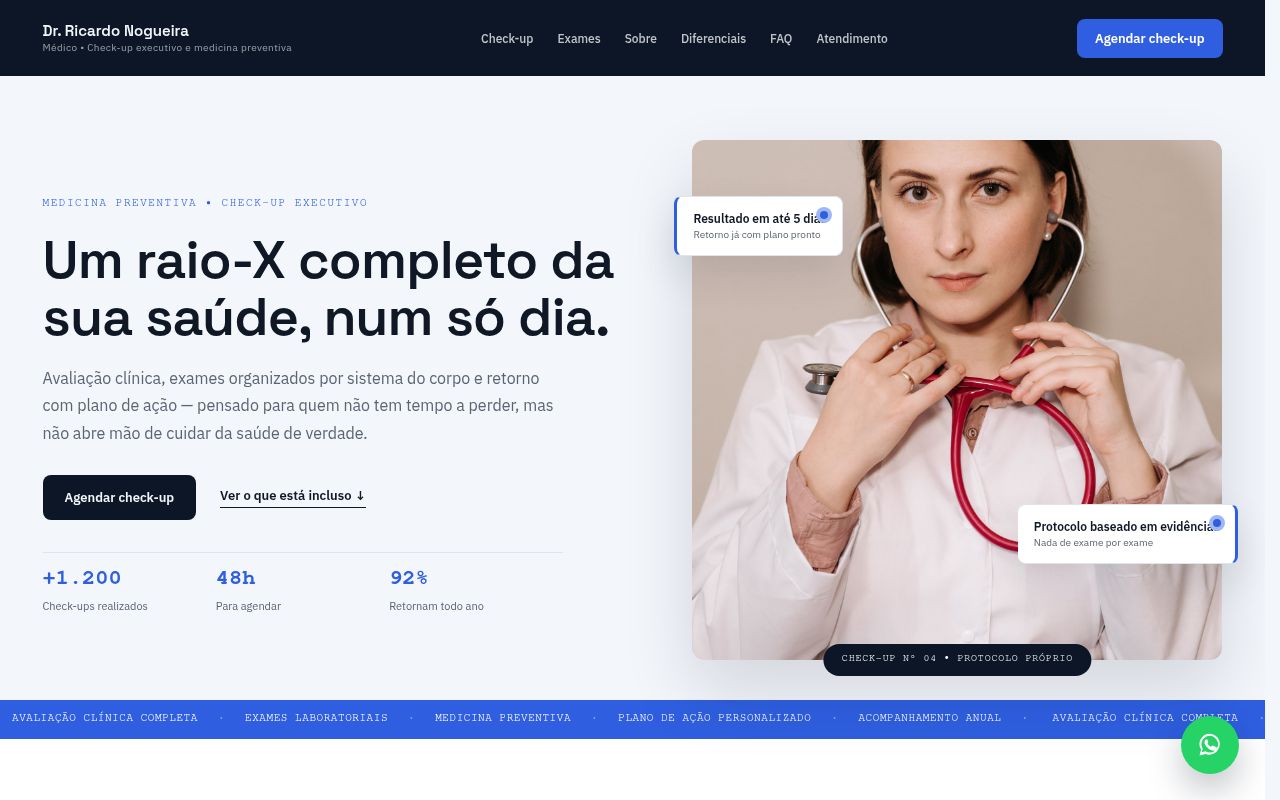 Prévia do modelo Médico Check-up