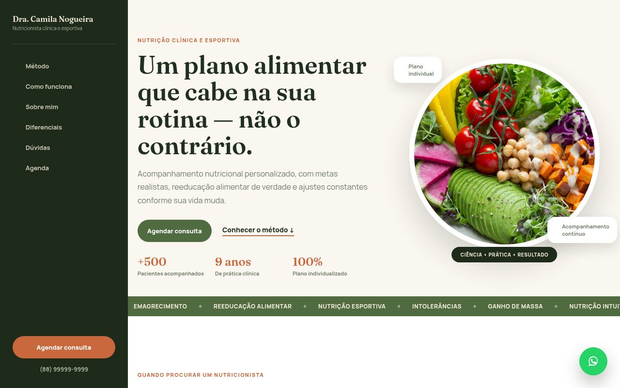 Prévia do modelo Nutricionista Premium