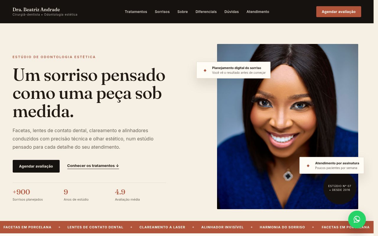 Prévia do modelo Odontologia Boutique