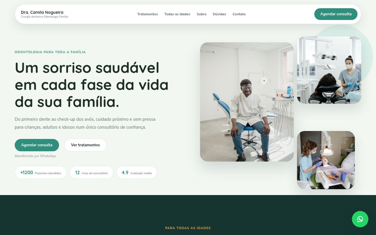 Prévia do modelo Odontologia Familiar
