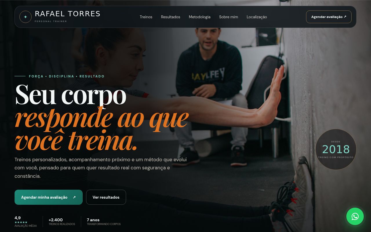Prévia do modelo Personal Trainer Premium