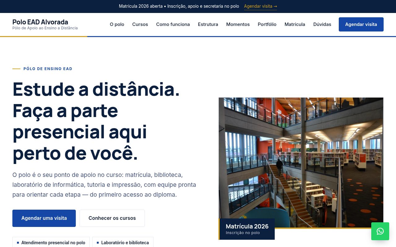 Prévia do modelo Polo de Ensino EAD