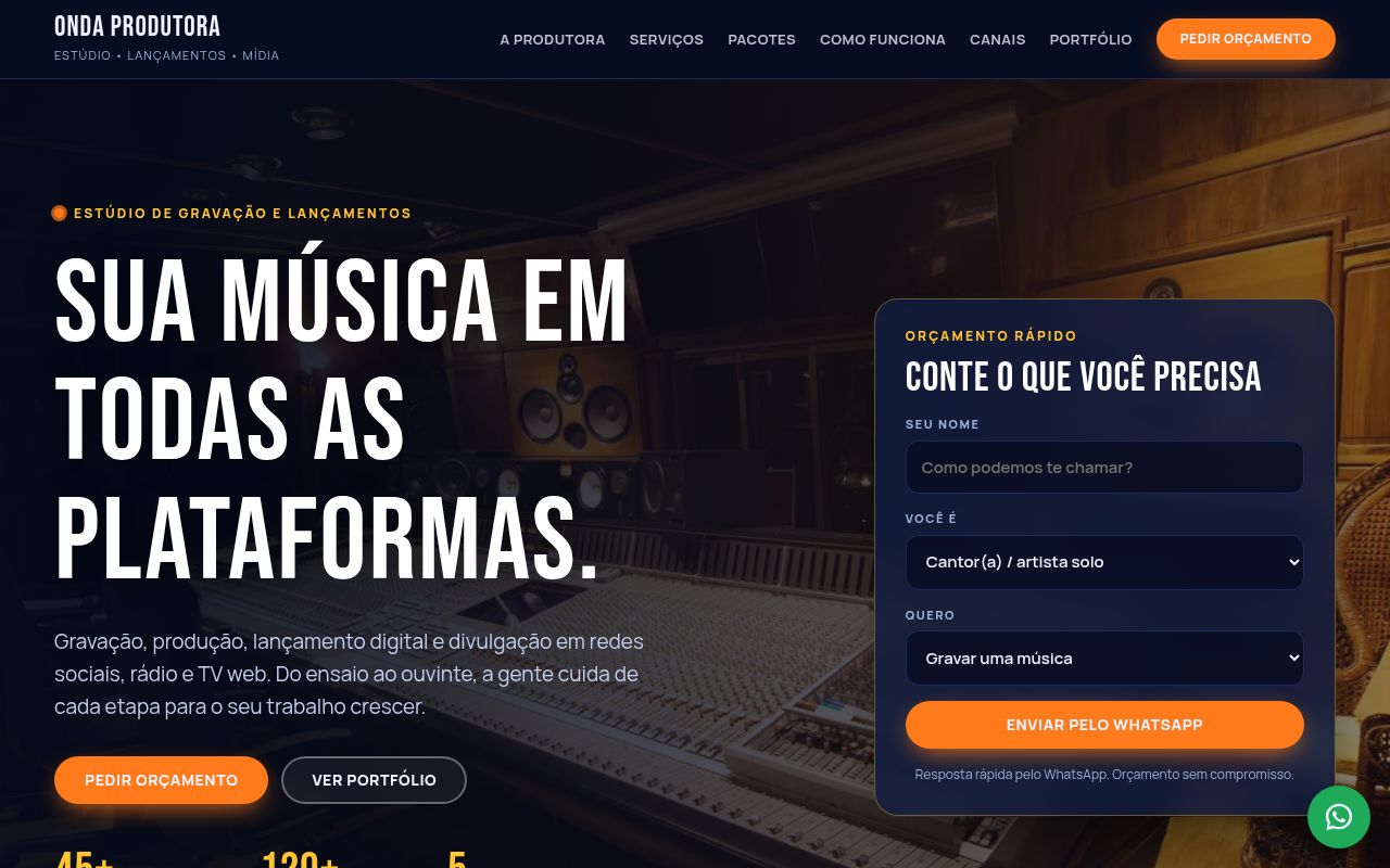 Prévia do modelo Produtora Musical & Mídia