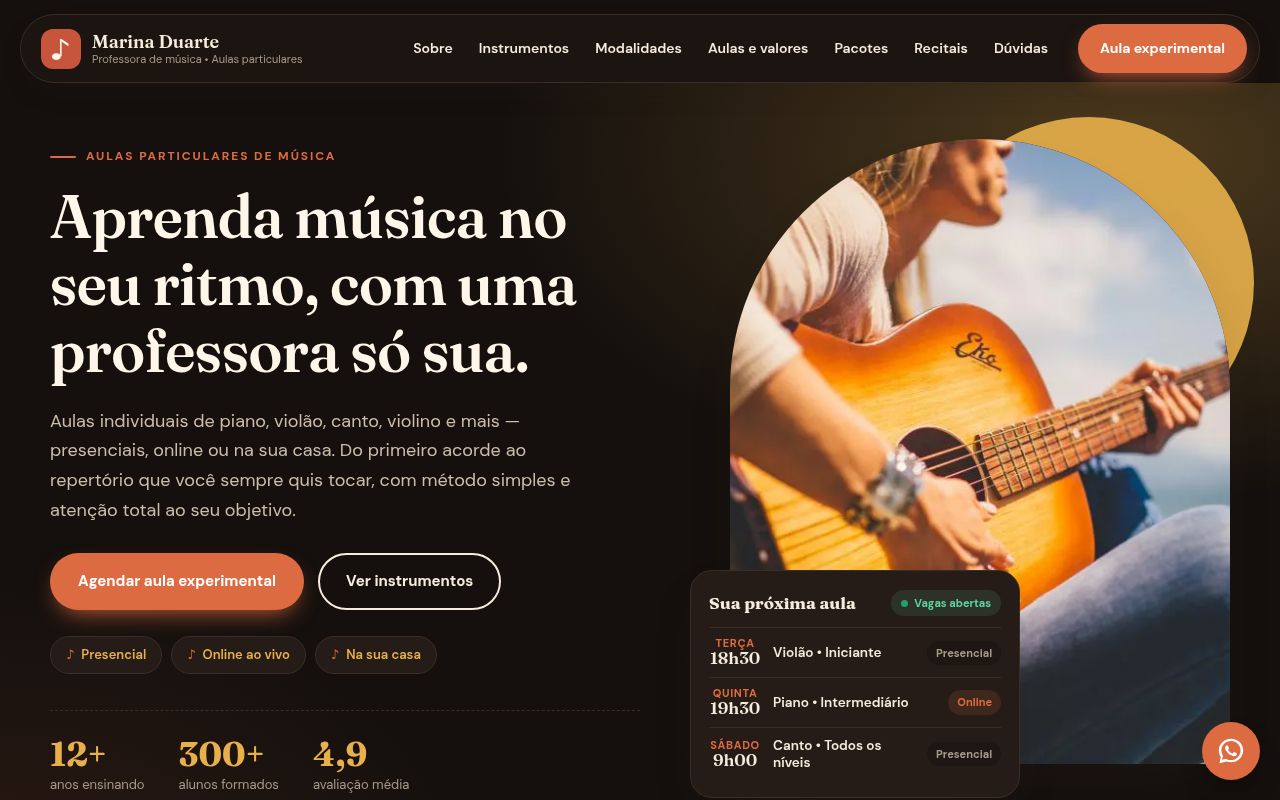 Prévia do modelo Professor(a) de Música