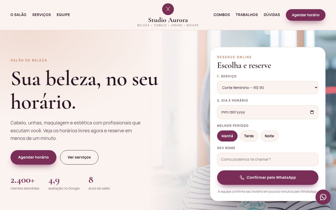 Prévia do modelo Salão de Beleza Premium