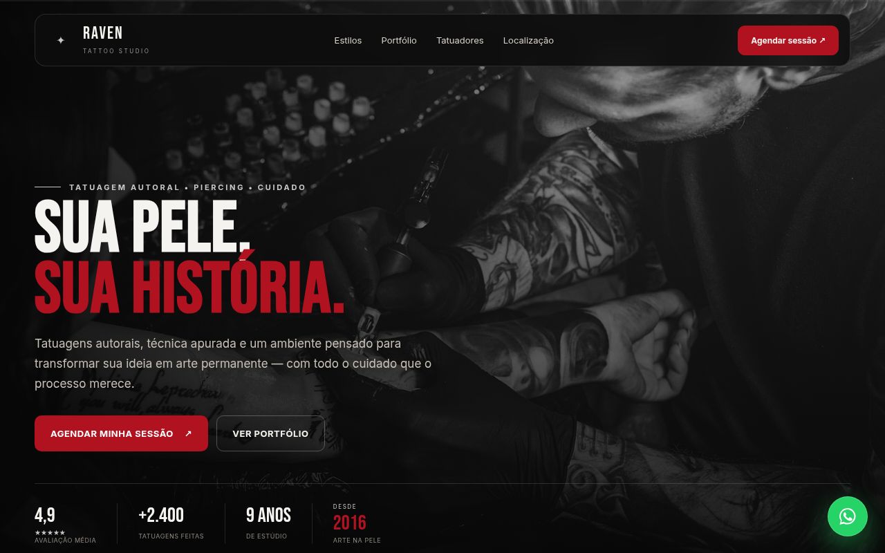Prévia do modelo Tatuador Premium