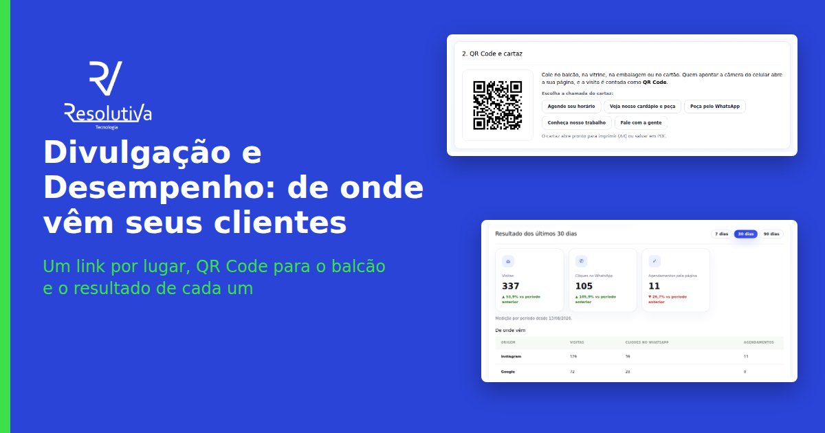 Divulgação e Desempenho: veja de onde vêm suas visitas e seus clientes