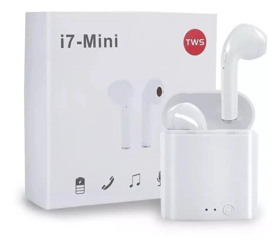 Fones De Ouvido Mini Sem Fio Bluetooth I7 TWS