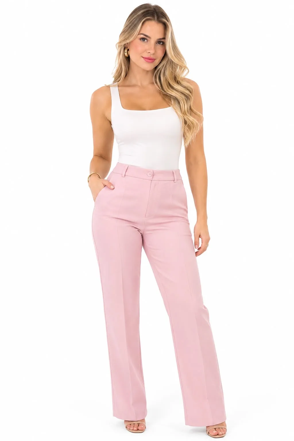 CALÇA ROSA ALFAIATARIA PREMIUM