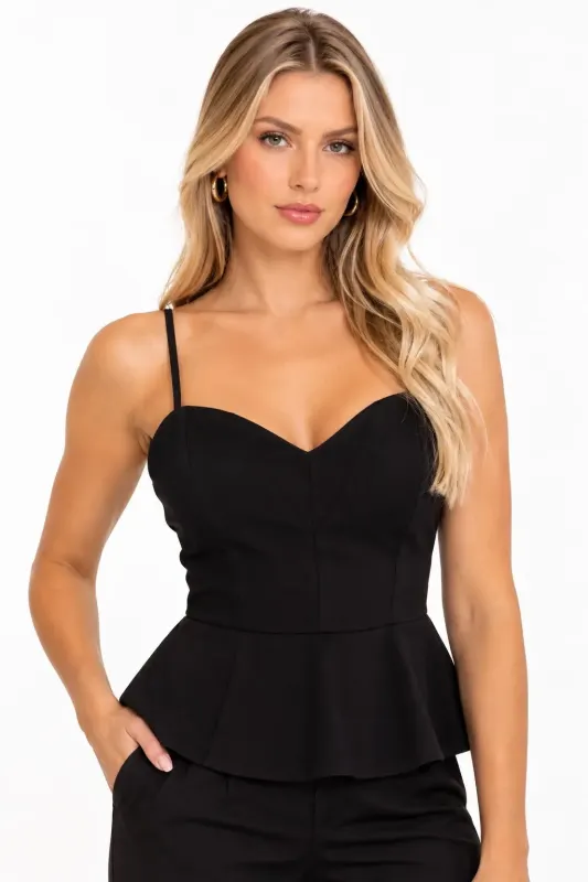 BLUSA PEPLUM PRETA